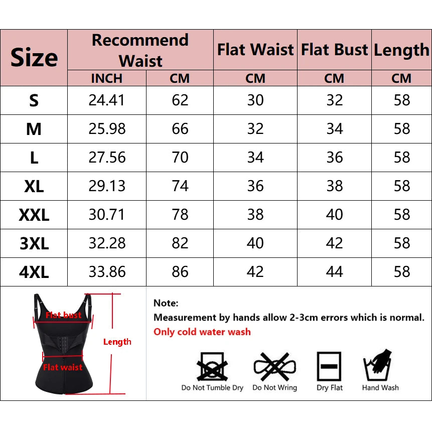 Femme Sweat Waist Trainer Vest Slimming Corset
