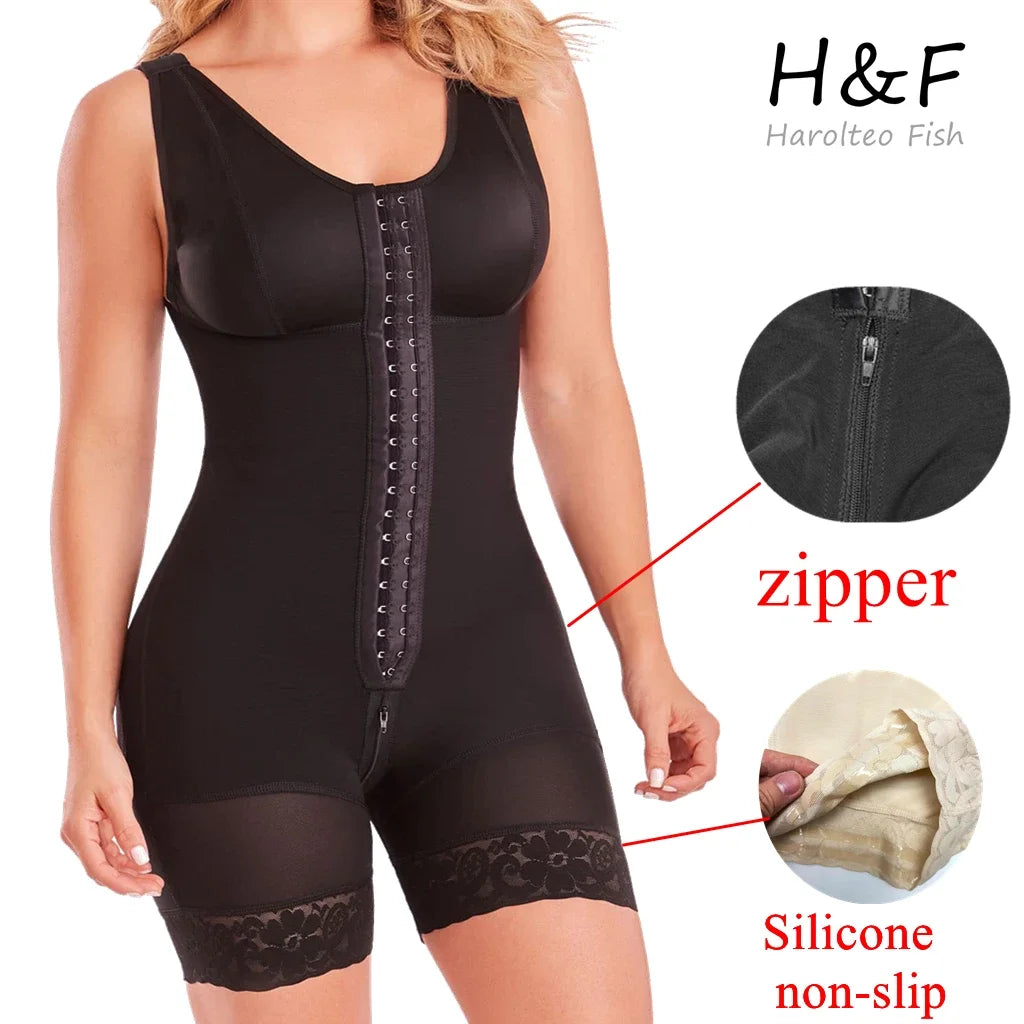 Femme Full Body Compression Girdle With Brooches Bust for Postpartum