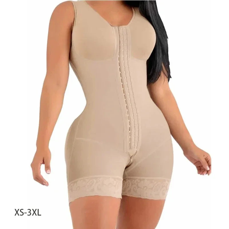 Femme Full Body Compression Girdle With Brooches Bust for Postpartum