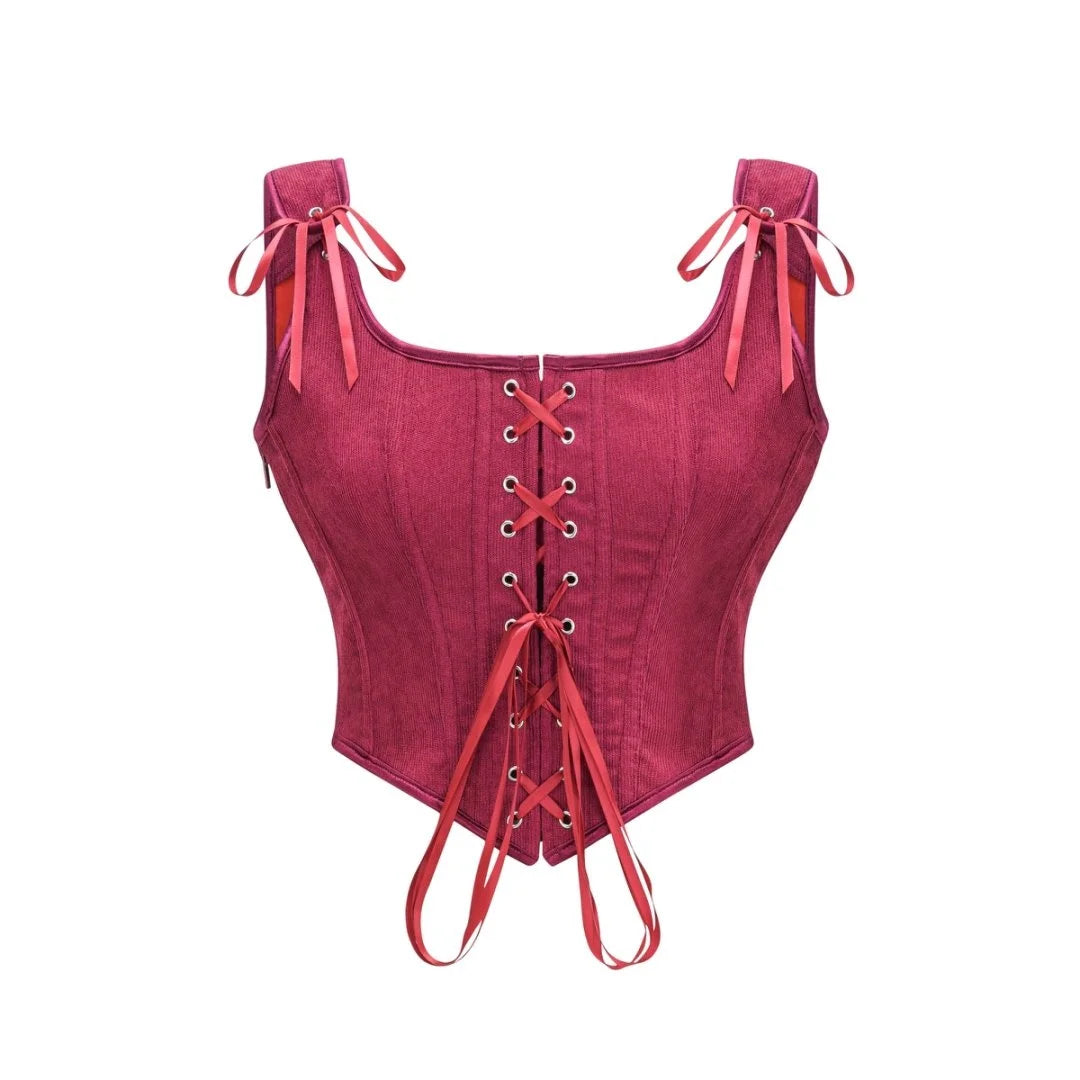 Femme Army Green Victorian Vintage Vest