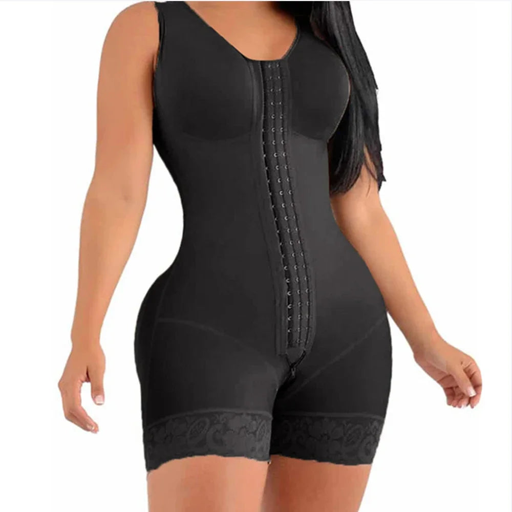 Femme Full Body Compression Girdle With Brooches Bust for Postpartum